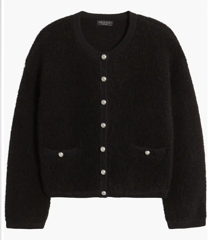 rag & bone Kaia Boxy Bouclé Cardigan