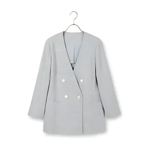 洋服の青山 ツイード調Vカラーダブルジャケット