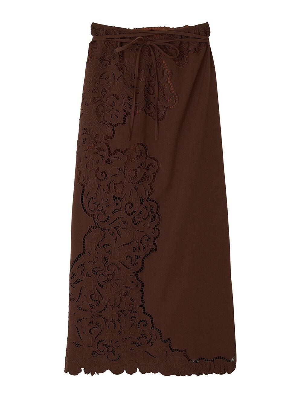 AMERI VINTAGE CUTWORK EMBROIDERY RIBBON SKIRT