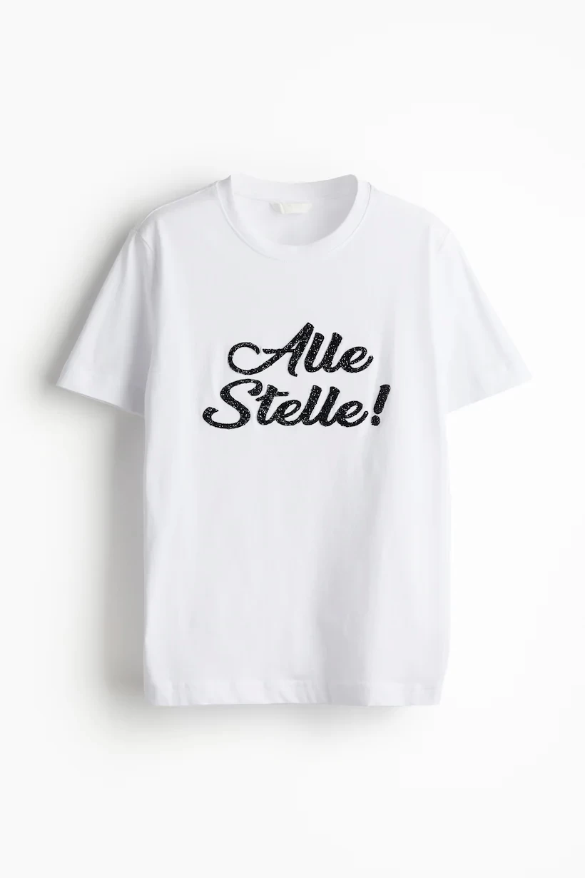 H&M スパンコールラメTシャツ