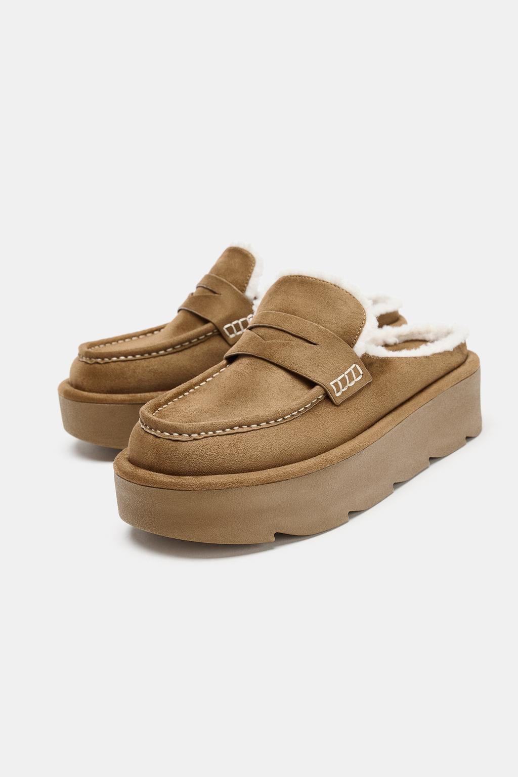 ZARA プラットフォームミュールローファー