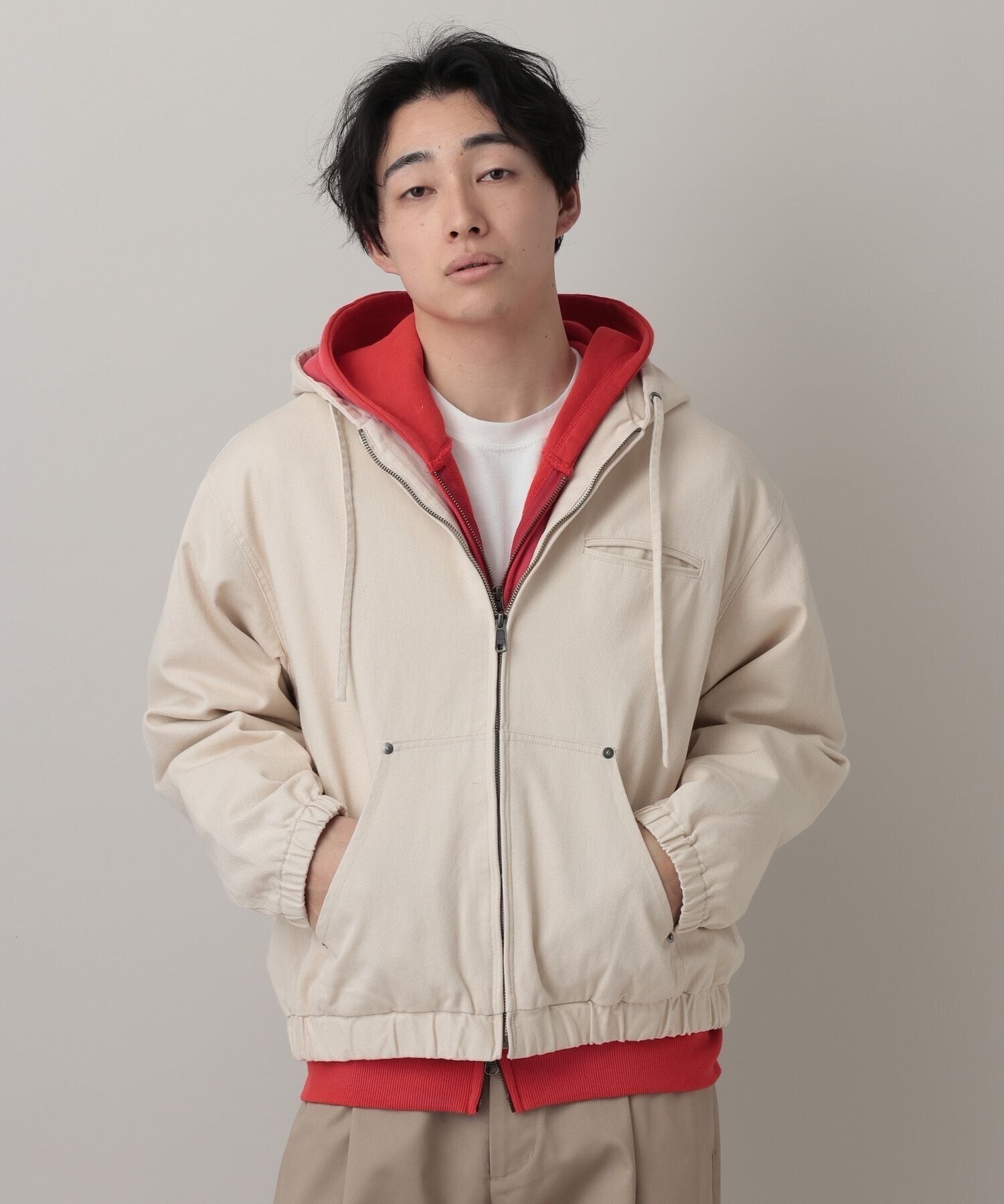 RAGEBLUE Short Worker Hoodie Jacket/ショートワークフードブルゾン【セットアップ対応】