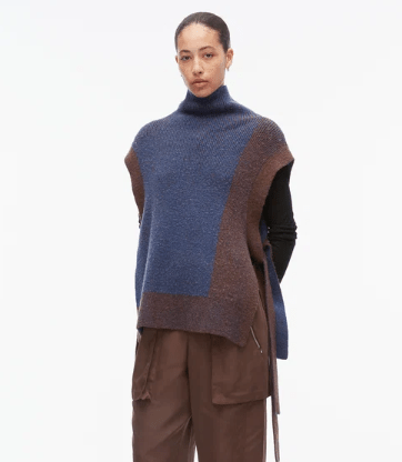 3.1 Phillip Lim バイカラーアルパカ タートルネックベスト