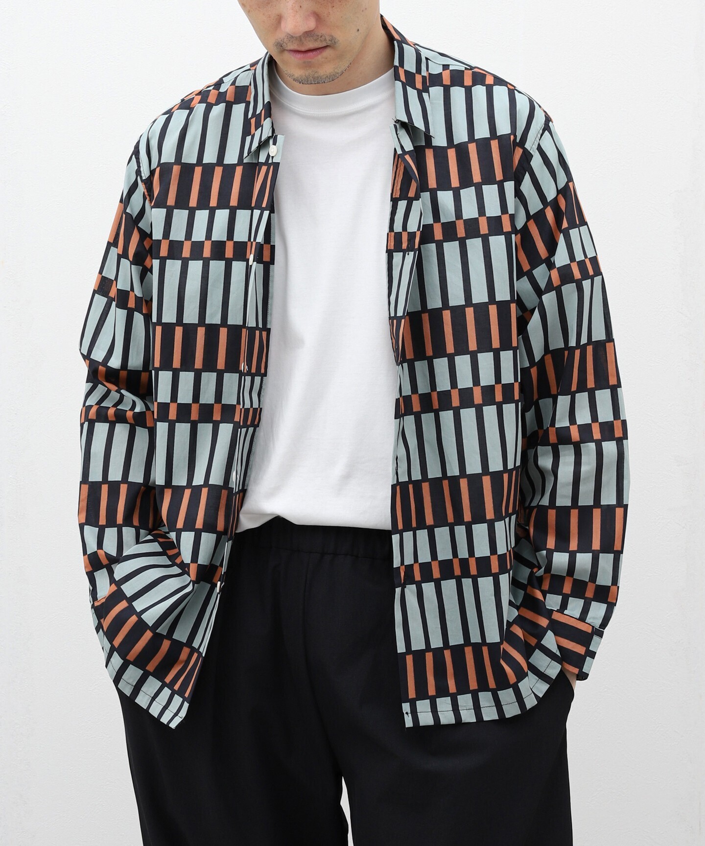 B.C STOCK WALL PAPERロングスリーブ シャツ