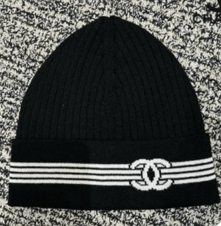 CHANEL ニット帽 CCロゴ