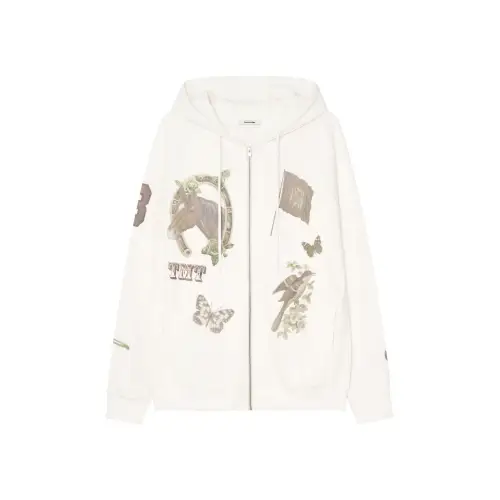 toomuchtax WESTERN WAFFLE ZIP-UP HOODIE