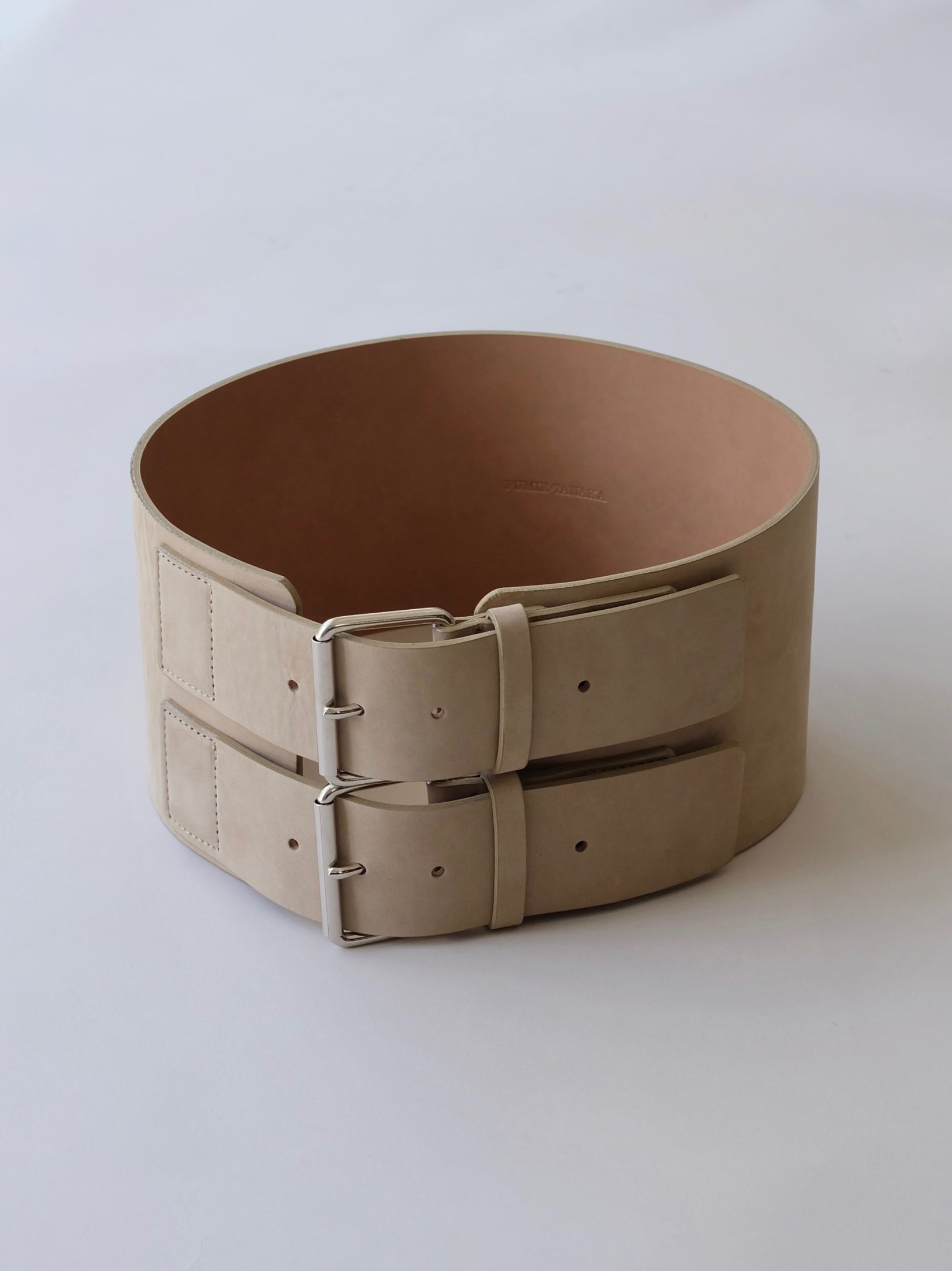 FUMIE=TANAKA wide 2buckle belt