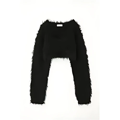 LAGUA GEM BRUSHED OVER SHORT ニット