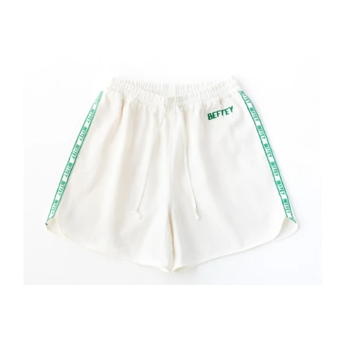 BEFTEY デニムトラックパンツショート（ホワイト）
