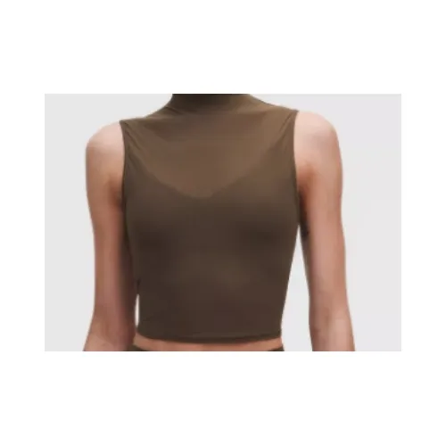 lululemon Nulu＆メッシュオーバーレイ クロップスタジオタンクトップ