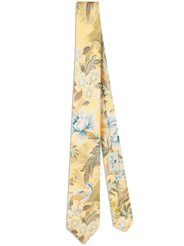 ETRO プリント シルクネクタイ