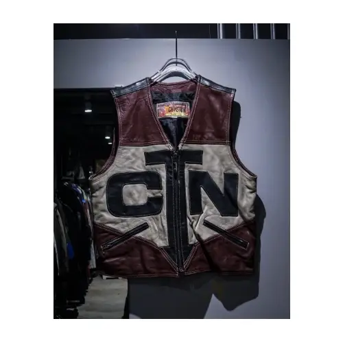VINTAGE Chyston Switched Design Vintage Leather Vest