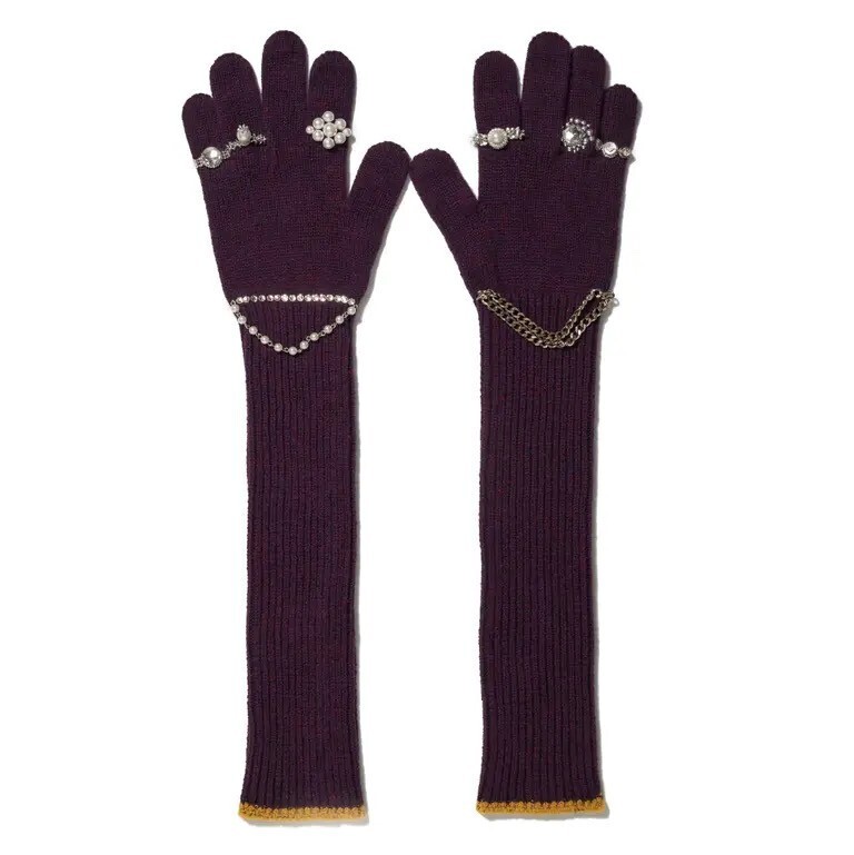 doublet LONG KNIT GLOVES WITH RINGS