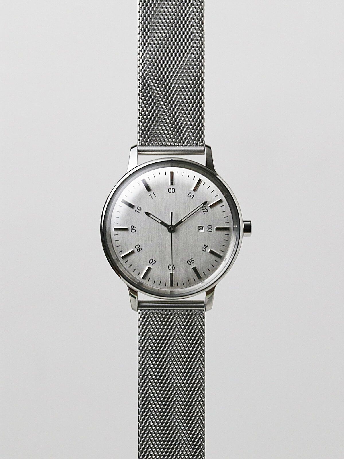 sazare SK01 1970 / SS SILVER MIRROR FINISH / SILVER INDEX DIAL