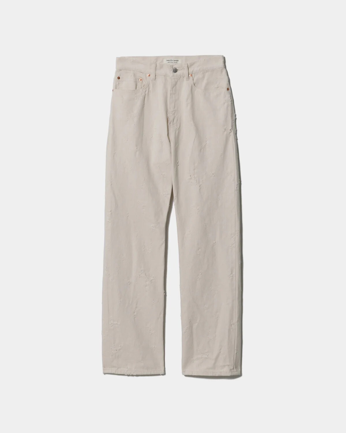 beautiful people selvedge white denim classic damage