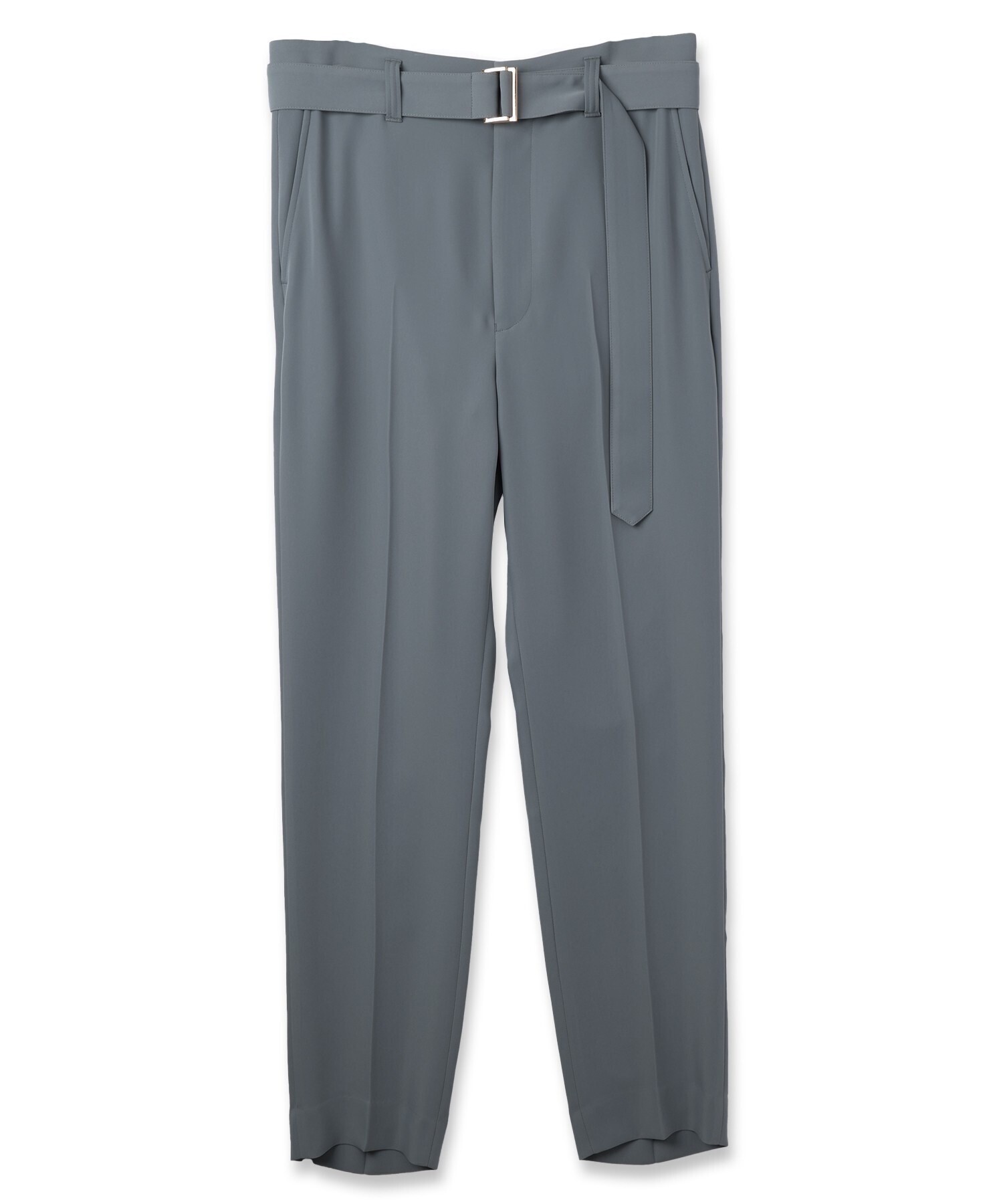 CULLNI Double Satin Slim Pants with Long Belt