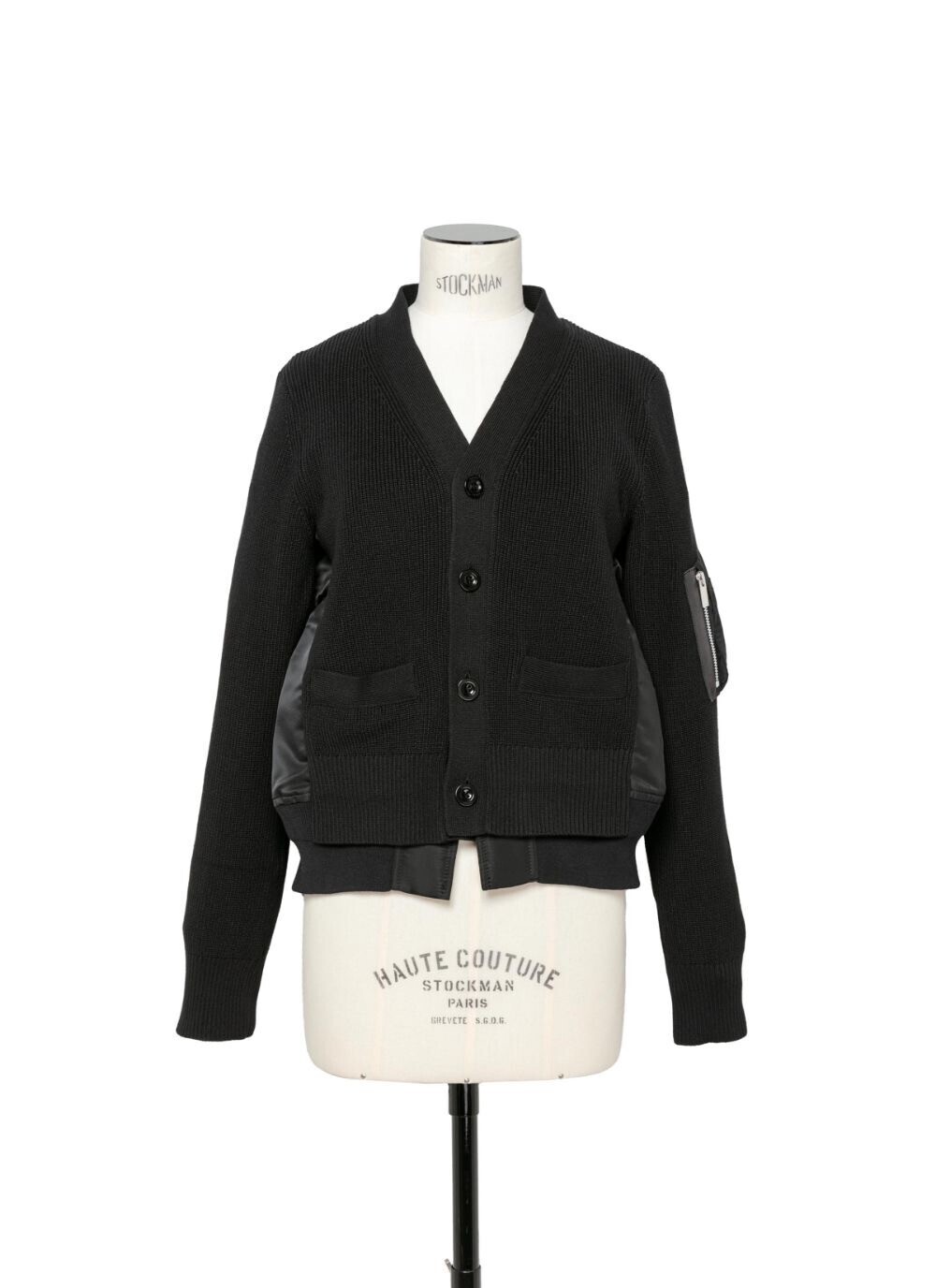 sacai Nylon Twill x Knit Cardigan