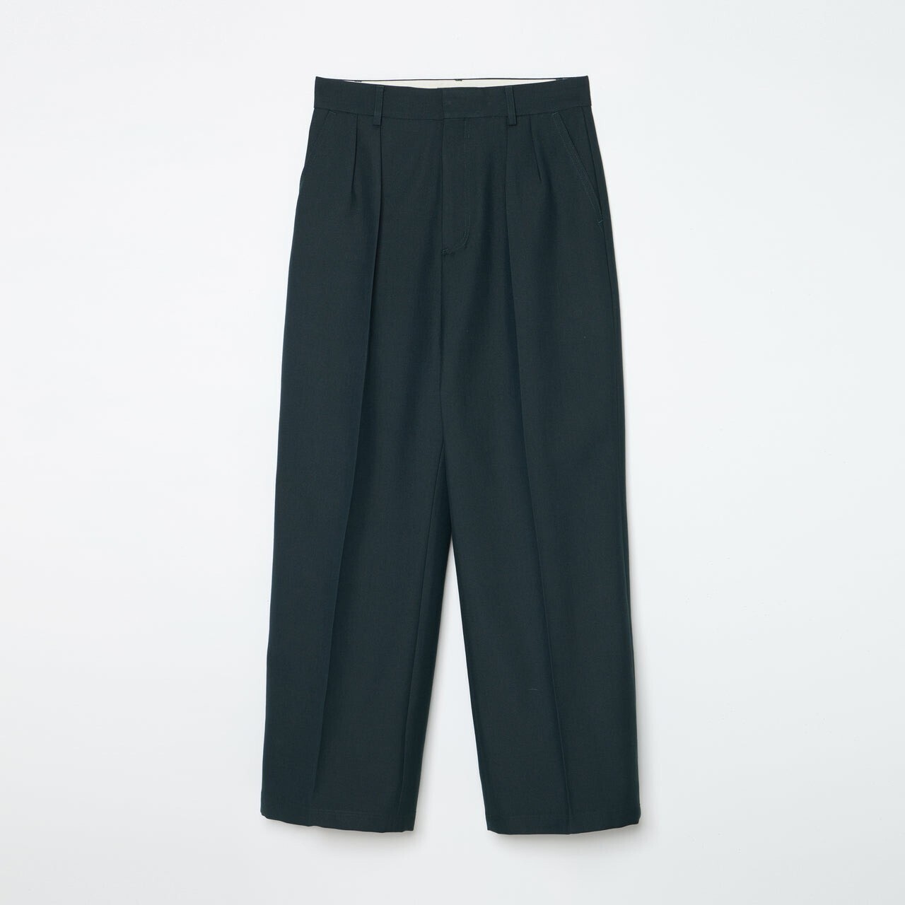 TENDER PERSON WIDE TROUSERS -GREEN-