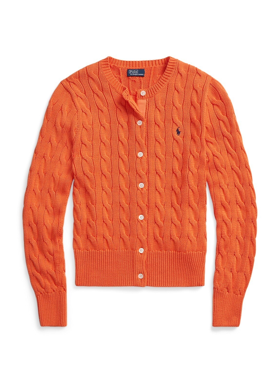 POLO RALPH LAUREN ケーブルニット コットン クルーネック カーディガン