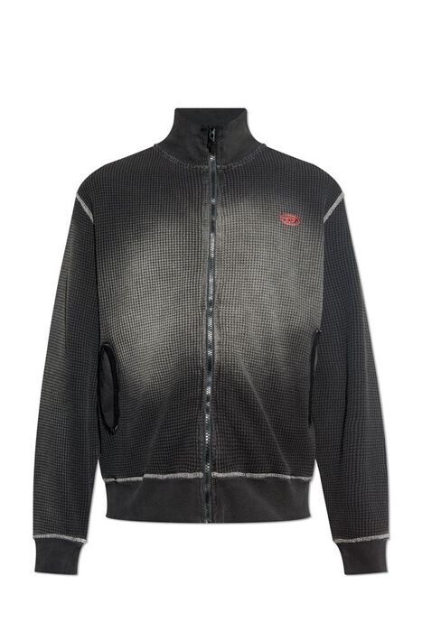 DIESEL Sワフィジップフェイデッドエフェクトスウェットシャツ