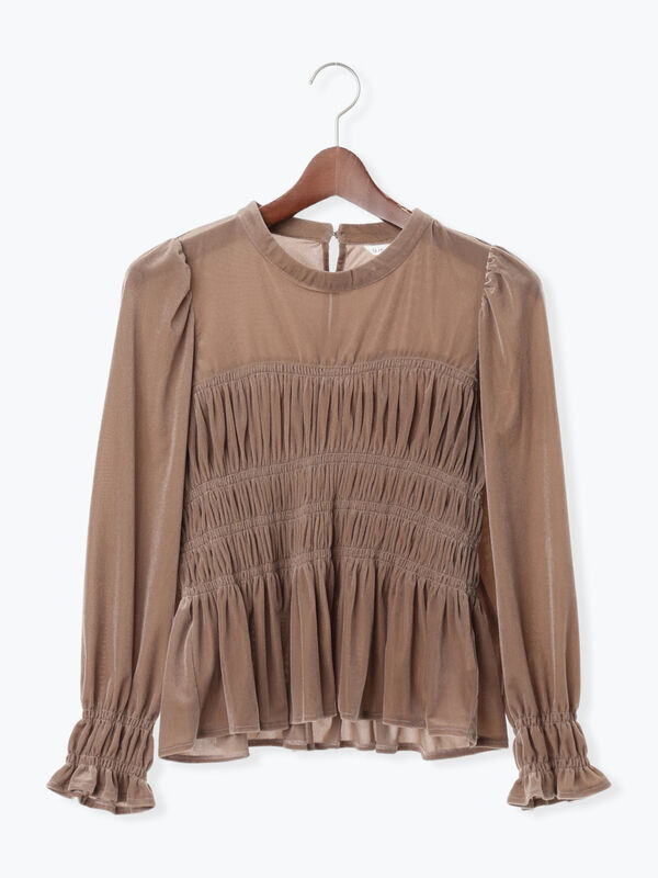 Te chichi TERRASSE Te chichi TERRASSE  ベロアシャーリングトップス