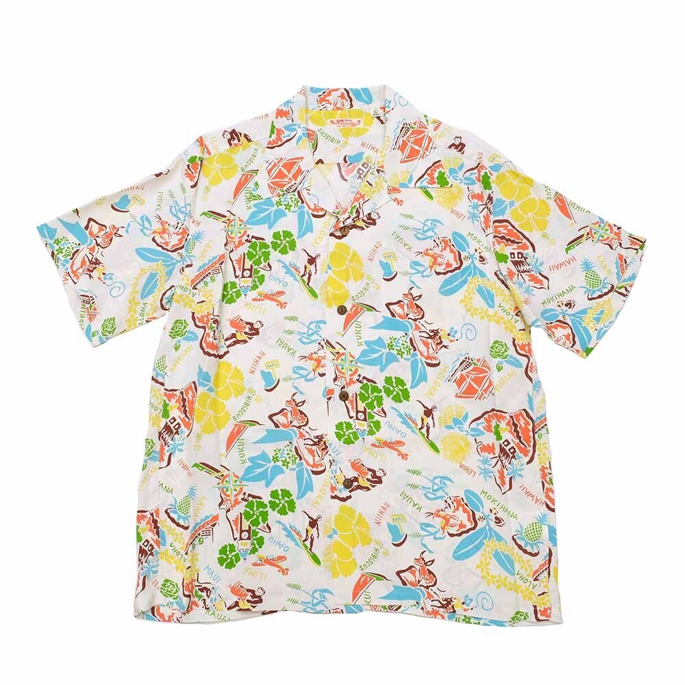 SUN SURF S/S RAYON HAWAIIAN SHIRT - SYMBOL OF THE ISLANDS