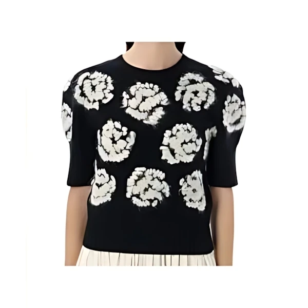 Tory Burch ローズ エンブロイダリー クロップド ジャンパー
