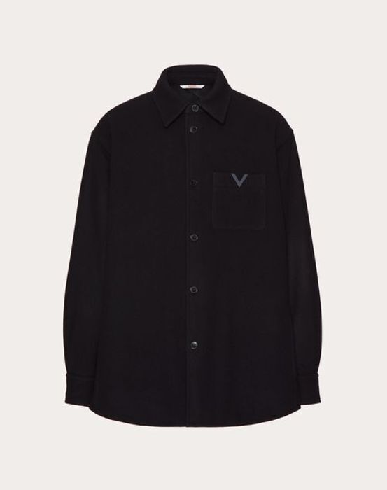 VALENTINO テクニカルウール生地 シャツ ジャケット
