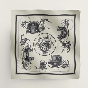 HERMES カレ80 フリンジ エクスリブリス