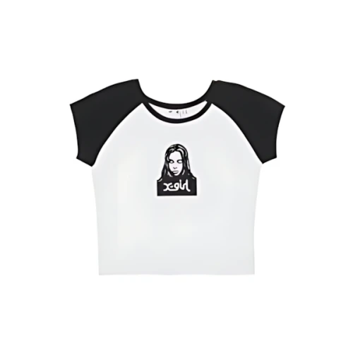 X-girl FACE RAGLAN BABY TEE