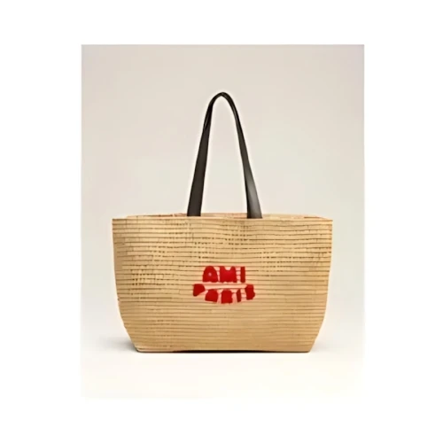 AMI Paris ベージュ ナチュラルラフィア AMI Paris トートバッグ