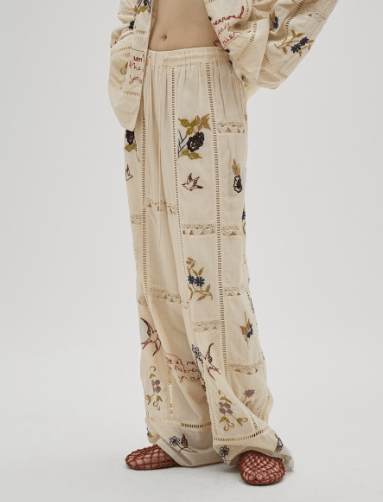 TODAYFUL Embroidery Patchwork Trousers