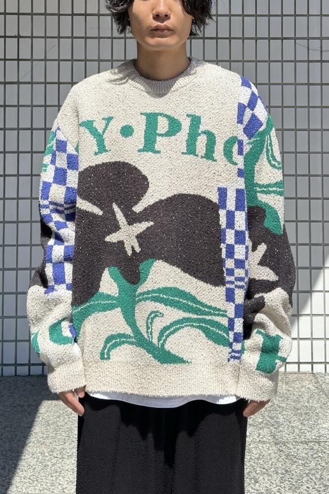 KHOKI Intarsia-Knit Jumper(White)