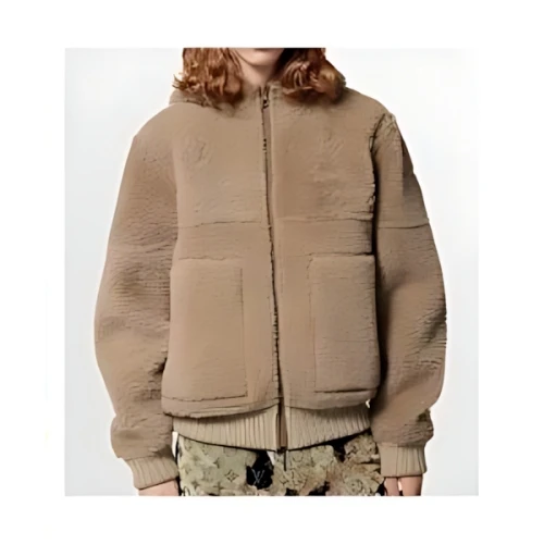 LOUIS VUITTON リバーシブルシアリングフードブルゾン