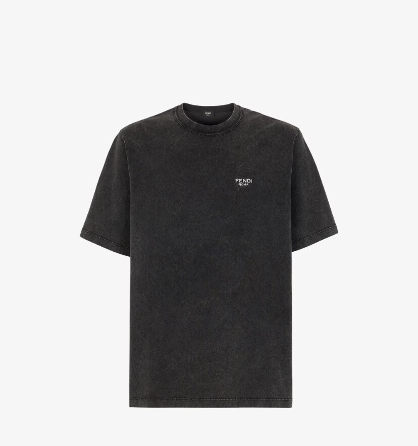 FENDI Tシャツブラックジャージー Tシャツ
