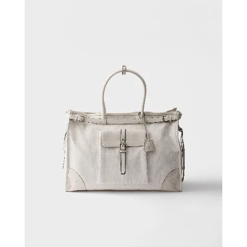 PRADA プラダ ボニー デニム レザー トートバッグ