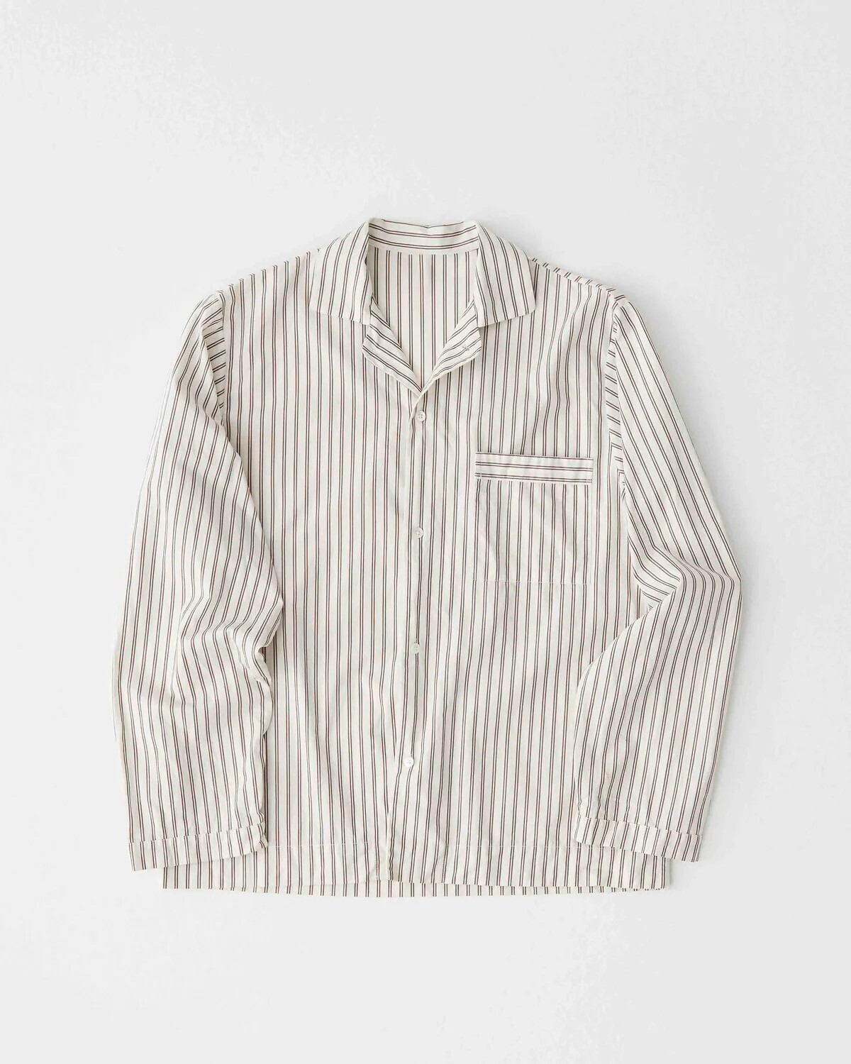 TEKLA POPLIN PYJAMAS LONG SHIRT HOPPER STRIPES