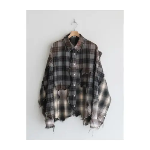 KHOKI Vintage-effect checked shirt