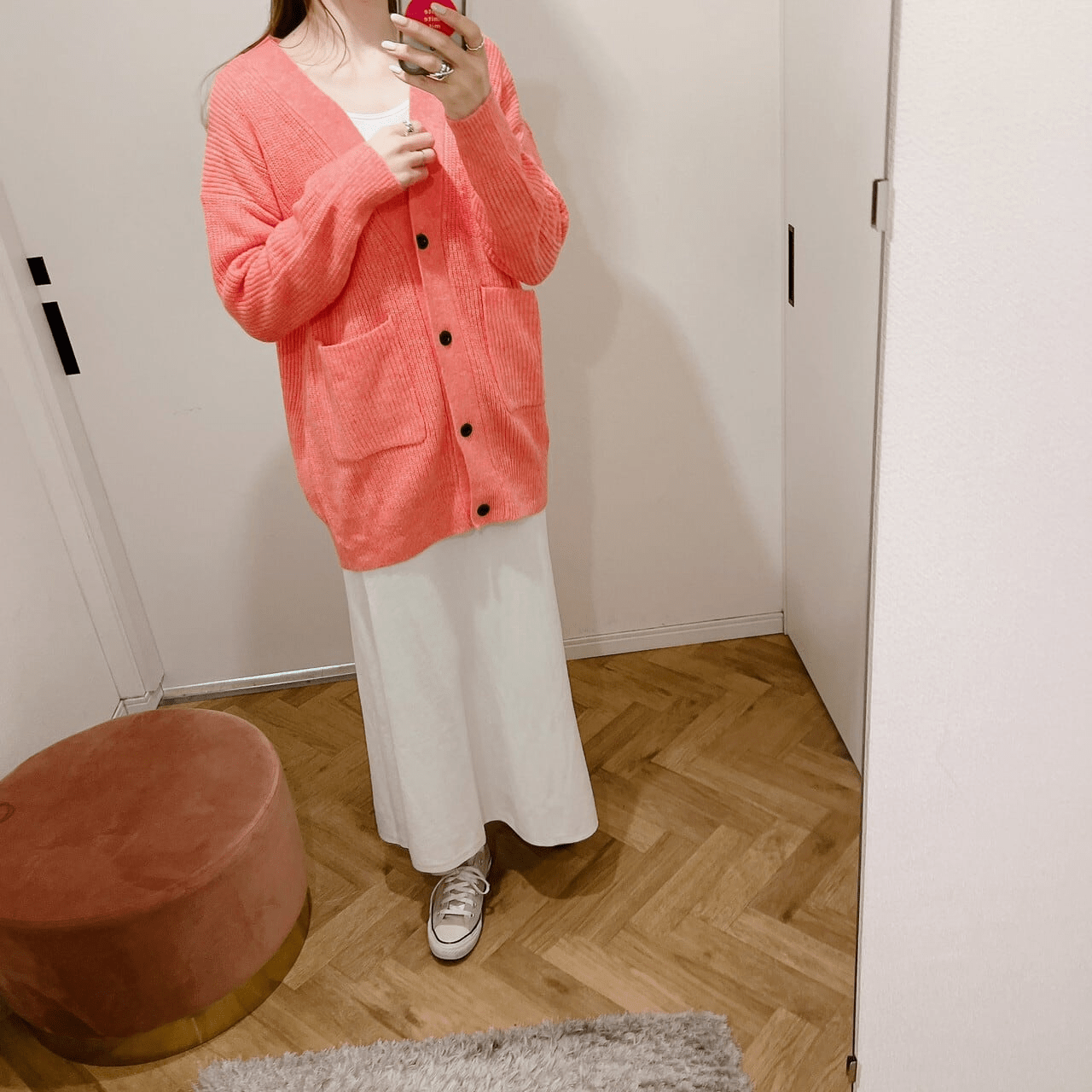 mite Spring color cardigan