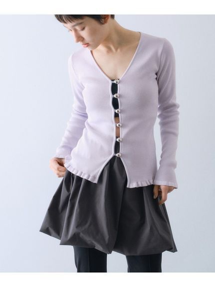 CODE A metal buttons knit cardigan