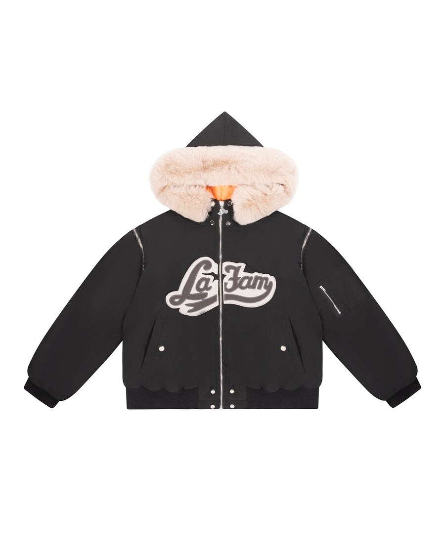 LA FAM HOODED BOMBER BLACK