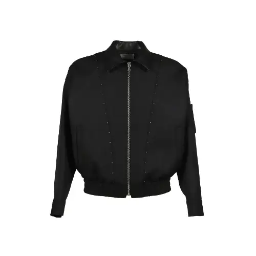 CEDARWOOD STUDDED WOOL BOMBER