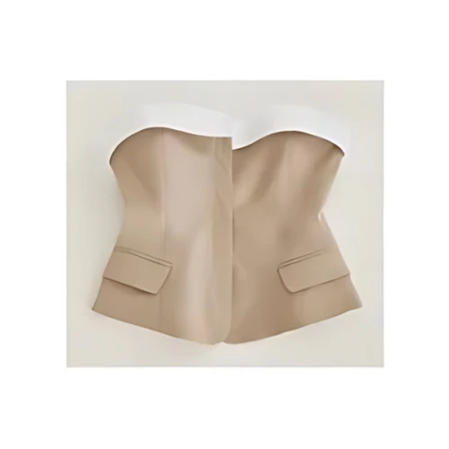 ZARA コントラスト トレンチコートトップス