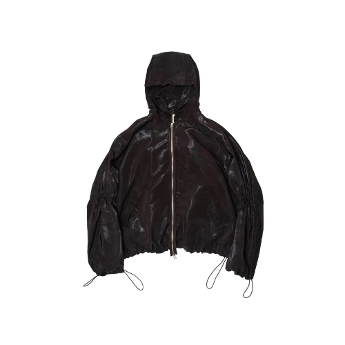Name. SHINNY DRAWSTRING BOMBER JACKET