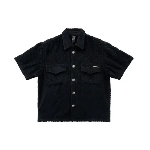 Chrome Hearts ブラックテリークロスプラスモノグラム半袖シャツ