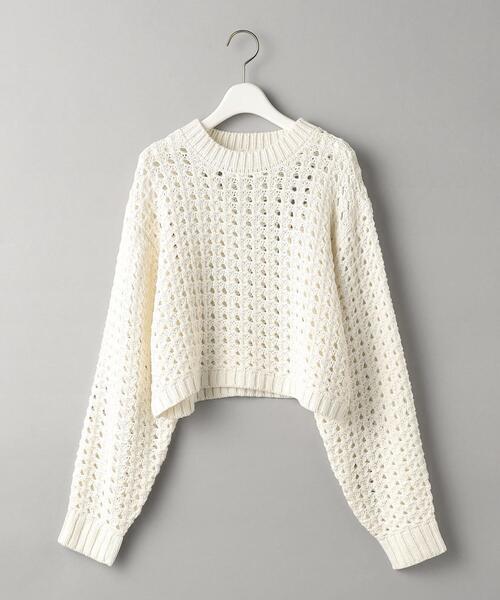 BEAUTY&YOUTH UNITED ARROWS クロッシェメッシュ ニット プルオーバー