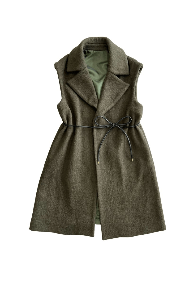 maison de Dolce. 【made in Japan】ニードルシャギージレ【khaki】