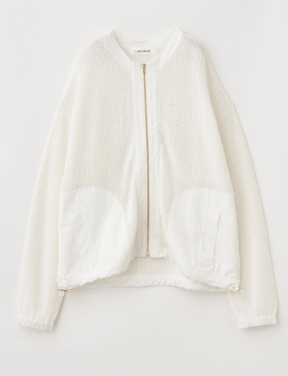LOUNIE メッシュニットブルゾン