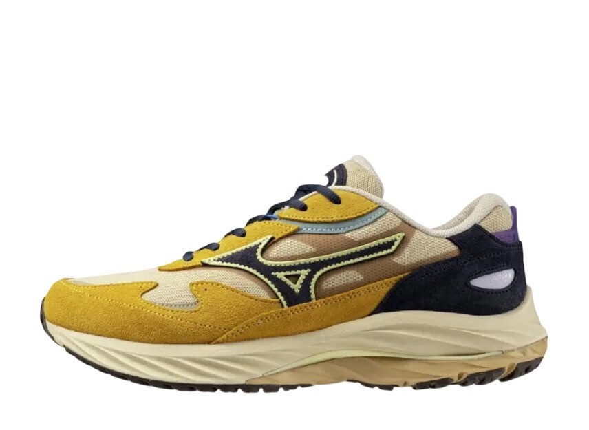 Mizuno Wave Rider β "Beige/Dark Navy/Mustard"