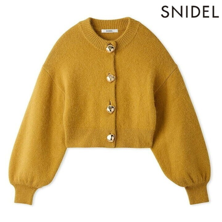 SNIDEL ボタンフラッフィーニットカーディガン